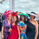 Leitrim ladies Marie Conboy, Fiona Fleming, Aoife McWeeney and Allana Hughes enjoying Ladies Day at last week’s Galway Races Festival.