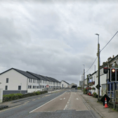 An Bodhran Bui on the right at Moycullen village 