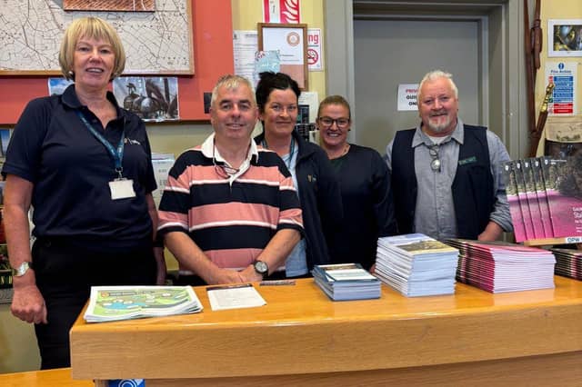 The staff of the Corlea Trackway Visitor Centre with Minister Kevin Boxer Moran