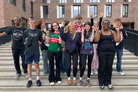 Front to back L-R: Frankie Stevens, Aisha Hogan, Keira Glynn, Katie Ruane, Victory Adebiyi, Abdullah Aliu, Autumn Holmes, Saoirse Errity, Leland Farman, Olivia Jerczyska, Qais Al Shamali  