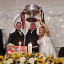 Sam Maguire made a surprise appearance at the wedding of John Meers and Dorothy Crean in Belmullet.