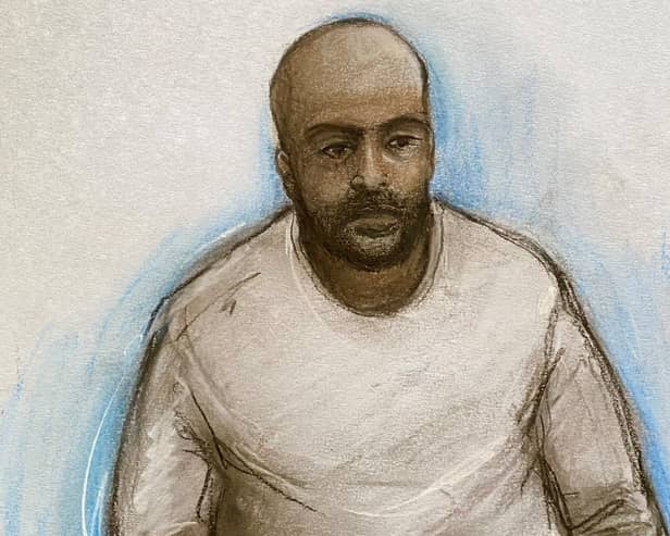 Court artist drawing of Hadi Alodid during a previous court appearance