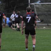 A partially hidden Daire McCabe scores Allen Gaels third goal against Fenagh St Caillins Picture: Willie Donnellan