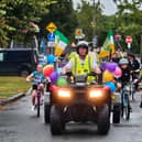 Participants in the Shannon Harbour High Nelly cycle getting ready to set off. 