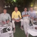 Toasting Gearoid and Niamh: Limerick hurlers Pat Ryan, Cian Lynch, Darragh O'Donovan and Declan Hannon