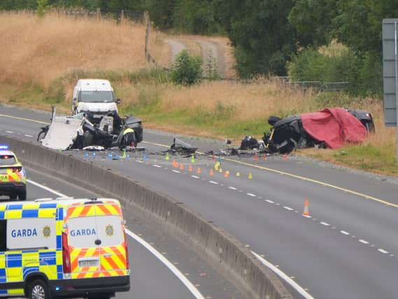 The scene on the M9 northbound