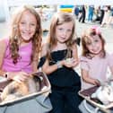 Georgia, Chloe and Sophie Brennan from Naas pictured at Taste of Kildare 2026 at Naas Racecourse