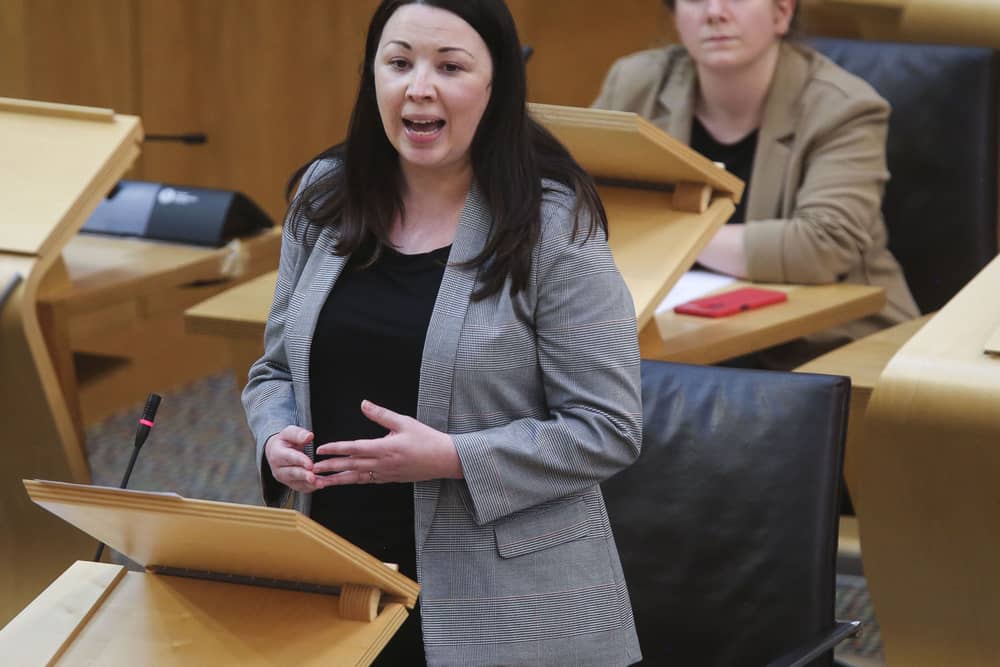 Monica Lennon speaking in Holyrood