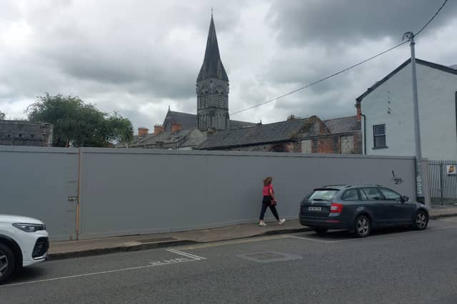 The area of St Gerard Street in the city centre, where a developer plans the construction of new homes