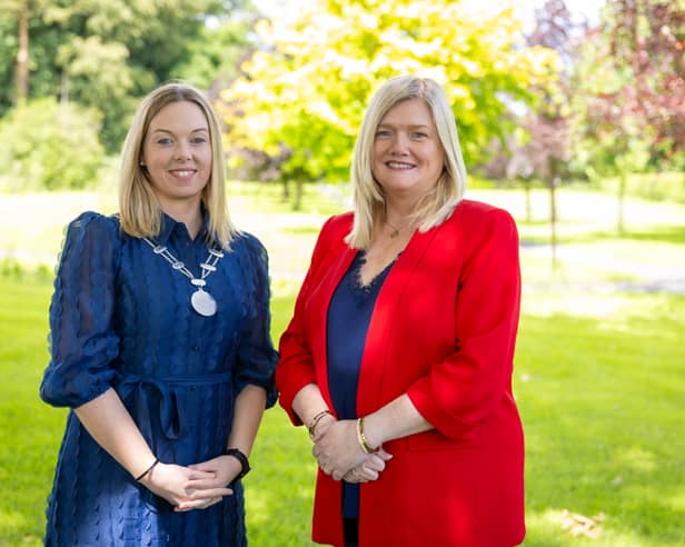 Ruth Murphy, President of County Kildare Chamber, pictured with Sinead Dooley, Head of Public Engagement at EirGrid