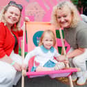 Cllr Evie Sammon with her daughter Clara alongside Ger Sammon from Ballymore Eustace pictured at Taste of Kildare 2026 at Naas Racecourse