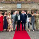 Myself, Mayor of Limerick, John Moran, Damien Duggan, and John Canny, Só Hotel Group, with models ​Celine O’Meara, Orla Sheil, Asta Lee, Sophia Nied and Eileen Collins