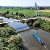 A barge on the River Severn near Worcester in July (David Davies/PA)