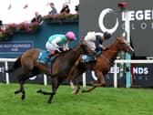Kalpana (left) wins the Yorkshire Oaks