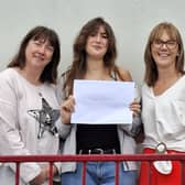 Colaiste Muire student Isadora Ní Ghreachán who achieved 625 points (7 H1s) in her Leaving Certificate Examinations., from left: Leasphríomhoide - Orla Ní Cheallacháin; Scoláire - Isadora Ní Ghreacháin agus 
Príomhoide - Cristín Ní Éanacháin.