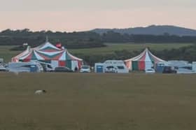 An example of a past illegal encampment which was spotted on The Curragh