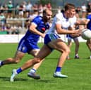 Ballinderry's Ruairi Forbes presses forward against Ballaghy in last year's Derry SFC Round 1 at Owenbeg.