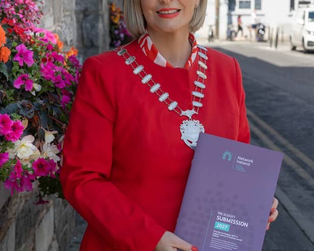 Network Ireland national president, Limerick's Karen Ronan, with a copy of her group's pre-Budget submission
