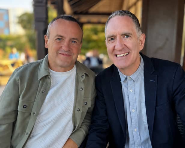 Cormac Ó hEadhra pictured with Enda Grace of Dundara Television & Media