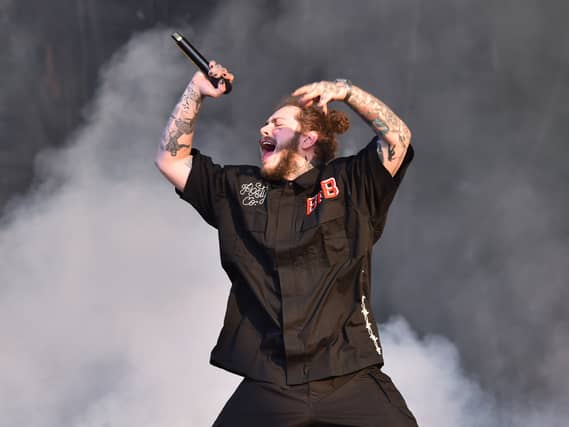 Post Malone performing