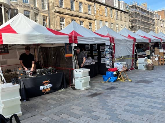 Castle Street market in Edinburgh