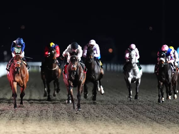 Constitution Hill in winning action at Kempton