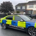 Police at the scene on Saturday
