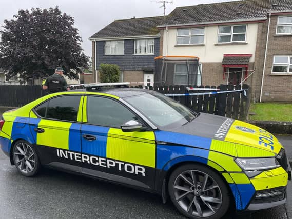 Police at the scene on Saturday