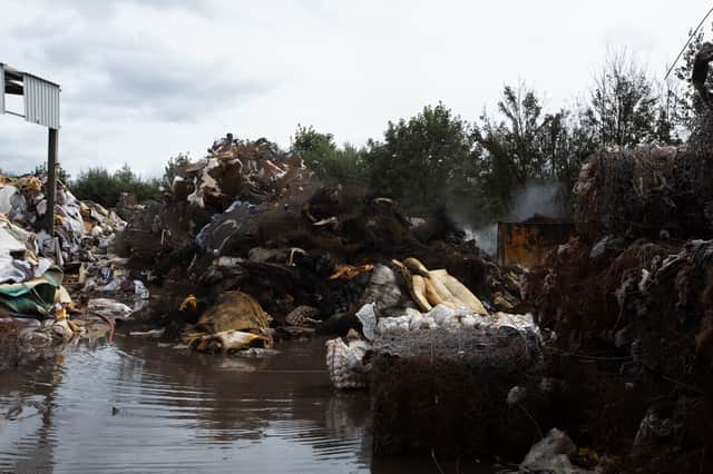 The aftermath of the fire