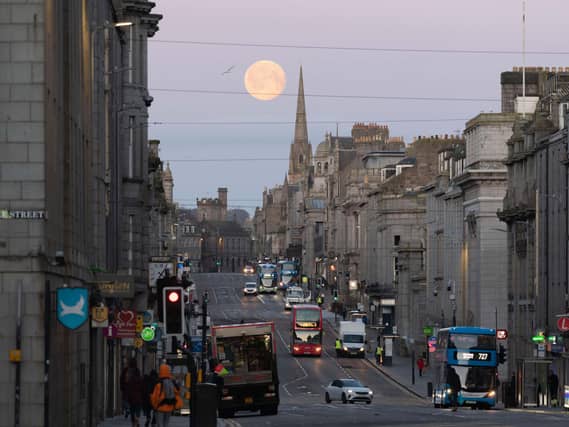 View down Union Street in Aberdeen