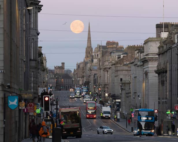 View down Union Street in Aberdeen