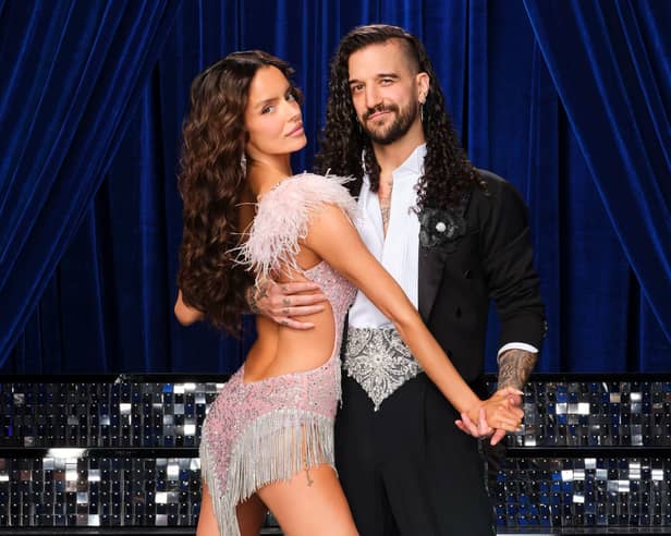 Maura Higgins and DWTS partner Mark Ballas 