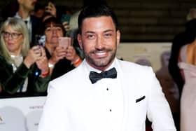Giovanni Pernice on the red carpet at the National Television Awards 2022 in London