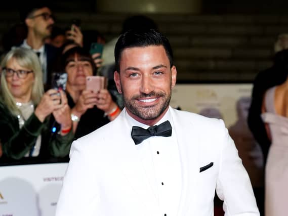 Giovanni Pernice on the red carpet at the National Television Awards 2022 in London