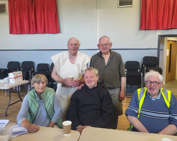   ​(Back) John Landy and Pat O'Brien. (Front) Esther Boland, Michael Somers, and Gerry Ryan Doorish.  