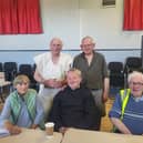  ​(Back) John Landy and Pat O'Brien. (Front) Esther Boland, Michael Somers, and Gerry Ryan Doorish.  