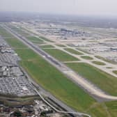 An aerial view of Heathrow airport