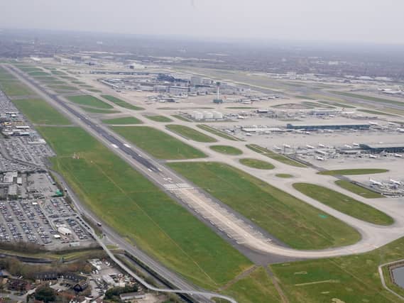 An aerial view of Heathrow airport