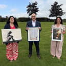 Launching Unheard Voices – The Reality of Addition Mental Health and Recovery exhibition across the Western Trust are from left to right are: Sharon McElroy, Consultant Lead Psychologist, Western Trust Brian Toner, Consultant in Service User Experience, Western Trust and Jamie Wallace, Head of Service Addiction Services, Western Trust.