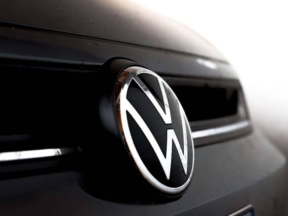 Volkswagen logo on a vehicle