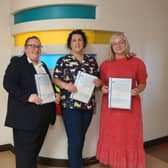 Pictured L-R: Colette Leneghan, Nurse Champion for End-of-Life ICU, Aislinn Lyons, RCN & Nurse Champion for End of Life - Children's Ward,  and Martina Kenny, Clinical Nurse Co Ordinator for Children with Life Limiting Illness.
