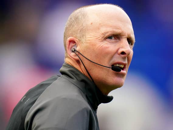 Mike Dean pictured before a Chelsea v Watford Premier League match