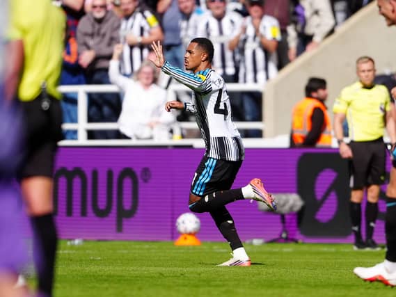 Jacob Ramsey celebrates Newcastle's equaliser