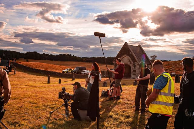 Film crew on the production of 'A Place To Call Home'