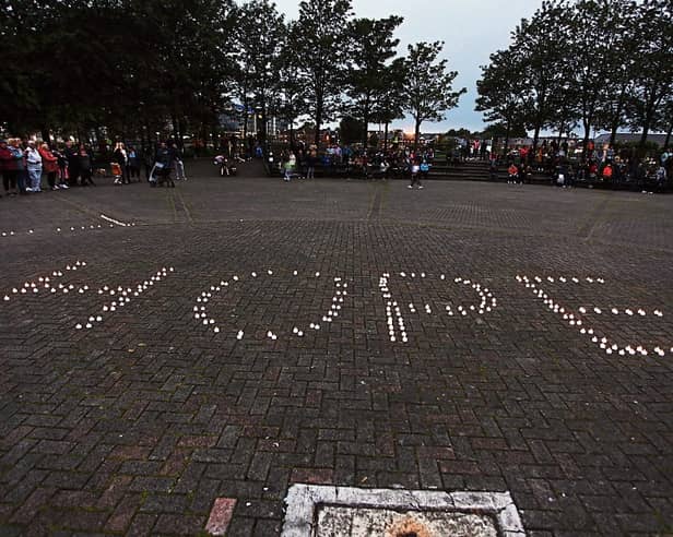 'Hope' will be writ large on the ground at Arthur's Quay Park this Thursday