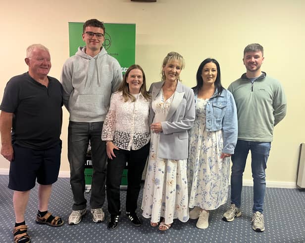 Former Sinn Féin MLA and MEP Martina Anderson pictured with Sinn Féin councillors at the event.