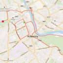 A map of the race route 