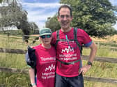 Olly Brown (right) in running gear