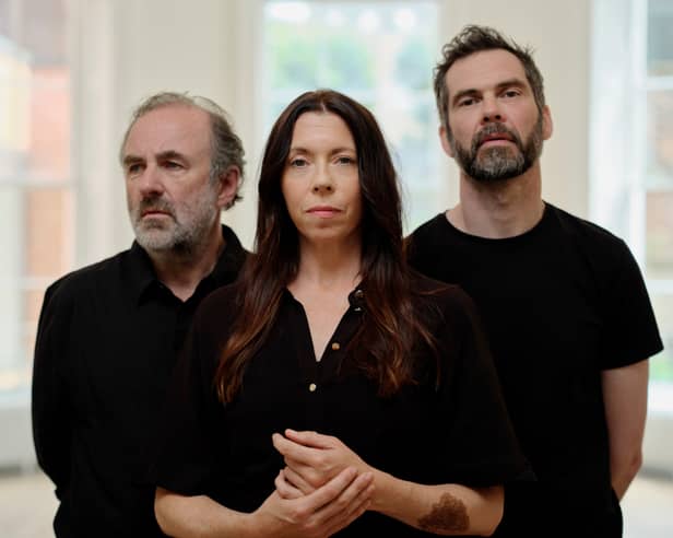 Lorcan Cranitch, Eileen Walsh and Marty Rea in A Moon for the Misbegotten.  