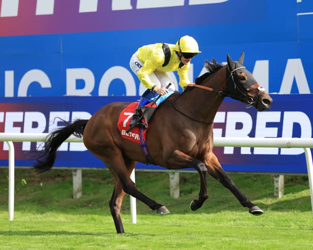 Waardah winning the Betfred Park Hill Fillies’ Stakes